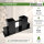 Holzstapelhilfe 2er Set Halterung 34 x 10 cm lackierter Stahl schwarz Holzstapelhalter