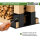 Holzstapelhilfe 2er Set Halterung 34 x 10 cm lackierter Stahl schwarz Holzstapelhalter