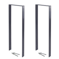 2 x Fahrradanlehnbügel 119 x 39 cm Flachstahl 13 mm...