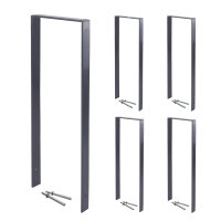 5 x Fahrradanlehnbügel 119 x 39 cm Flachstahl 13 mm...