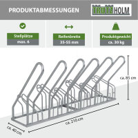 Fahrradständer für 6 Fahrräder 210x40x85...