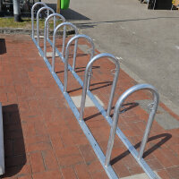 2x Fahrradparker 140x43x88 cm Anlehnbügel Fahrradständer bis zu 8 Stellplätze Stahl feuerverzinkt