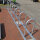 5 x Fahrradanlehnbügel 140 x 88 cm Stahl feuerverzinkt Ø 50 mm grau freistehend Fahrradständer Parker Typ U