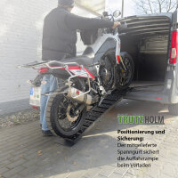 TRUTZHOLM 1x Auffahrrampe Alu 2-fach klappbar 199 cm Traglast 340 kg Verladerampe gelocht schwarz