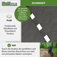 TRUTZHOLM 1 x Auffahrrampe klappbar 226 cm Traglast 680 kg Alu geriffelt Motorradrampe Verladerampe