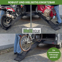 TRUTZHOLM 1 x Auffahrrampe klappbar 226 cm Traglast 680 kg Alu geriffelt Motorradrampe Verladerampe