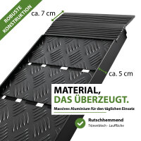 TRUTZHOLM 1x Auffahrrampe Alu klappbar 226 cm Traglast 680 kg Verladerampe inkl. Spanngurt