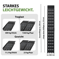 TRUTZHOLM 1x Auffahrrampe Alu klappbar 226 cm Traglast 680 kg Verladerampe inkl. Spanngurt