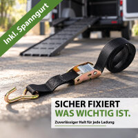 TRUTZHOLM 1x Auffahrrampe Alu klappbar 226 cm Traglast 680 kg Verladerampe inkl. Spanngurt