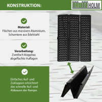DREIBREIT by TRUTZHOLM 2-fach Auffahrrampe klappbar 215 cm 1020 kg Alu gelocht Verladerampe Rampe
