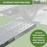 TRUTZHOLM 1x Auffahrrampe Alu 150 cm Traglast 270 kg gelochte Oberfläche Verladerampe Motorrad