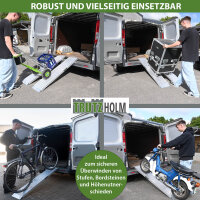 TRUTZHOLM 1x Auffahrrampe Alu 150 cm Traglast 270 kg gelochte Oberfläche Verladerampe Motorrad