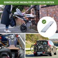 TRUTZHOLM 1x Auffahrrampe Alu 150 cm Traglast 270 kg gelochte Oberfläche Verladerampe Motorrad