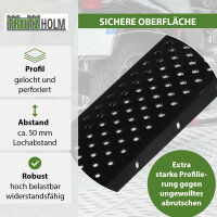 TRUTZHOLM Paar Auffahrrampen Stahl 183 cm Traglast 400 kg Stahl schwarz gebördelt Verladerampe Quads Mofas