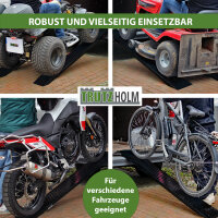 TRUTZHOLM Paar Auffahrrampen Stahl 183 cm Traglast 400 kg Stahl schwarz gebördelt Verladerampe Quads Mofas
