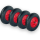 4 x Schubkarrenrad 390x95 mm 4.80 4.00-8  luftbereifung inkl. Achse Ersatzrad 4PR Metallfelge 200 kg