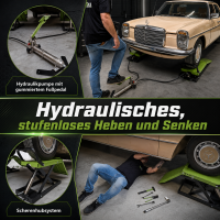 Doppel-Hebebühne hydraulisch max. Arbeitslast 2x 680 kg höhenverstellbar 11-45,5 cm Nutzbreite je 34 cm Pkw