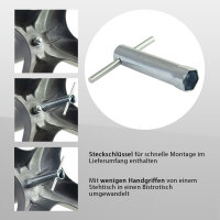 2x Stehtisch 2in1 Bistrotisch Alu klappbar höhenverstellbar 70/115 cm Ø 60 cm Partytisch Bartisch