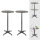 2x Stehtisch 2in1 Bistrotisch Alu klappbar höhenverstellbar 70/115 cm Ø 60 cm Partytisch Bartisch