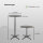 2x Stehtisch 2in1 Bistrotisch Alu klappbar höhenverstellbar 70/115 cm Ø 60 cm Partytisch Bartisch