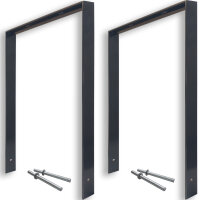 2x Fahrradanlehnbügel 116,5x77 cm Flachstahl 13 mm...
