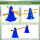 Steckhürdenset 15- teilig 23 cm höhenverstellbar Blau Hobby Horsing Agility
