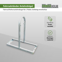 Fahrrad Anlehnbügel mit Bodenrahmen Fahrradständer 2 Fahrräder Anlehnständer Anlehnparker Reihenparker