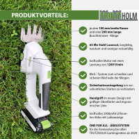 Akku Gras- und Strauchschere 20 V 2-in-1 inkl. 2.0Ah Akku 10 cm Gras- und 20 cm Strauchklinge