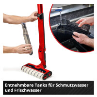 Einhell Akku Hartbodenreiniger CLEANEXXO 18 V mit BOOST-Modus Power X-Change ohne Akku