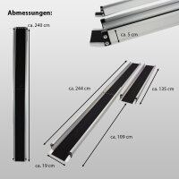 TRUTZHOLM 2x Teleskoprampe 135-244 cm 272 kg Alu Rollstuhlrampe friktionsbeschichtet inkl. Tasche