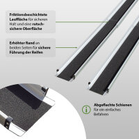 TRUTZHOLM 2x Teleskoprampe 135-244 cm 272 kg Alu Rollstuhlrampe friktionsbeschichtet inkl. Tasche