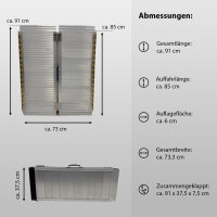 TRUTZHOLM Rollstuhlrampe klappbar Länge 91 cm Traglast 272 kg Alu Auffahrrampe mit Tragegriff