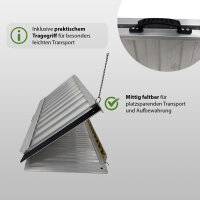 TRUTZHOLM Rollstuhlrampe klappbar Länge 91 cm Traglast 272 kg Alu Auffahrrampe mit Tragegriff