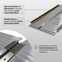 TRUTZHOLM Rollstuhlrampe klappbar Länge 91 cm Traglast 272 kg Alu Auffahrrampe mit Tragegriff