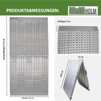TRUTZHOLM 1x Auffahrrampe extrabreit 70 cm Alu klappbar 213 cm 400 kg Rampe Verladerampe Eventrampe