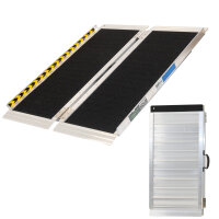 TRUTZHOLM Rollstuhlrampe 91 cm Traglast 272 kg Alu klappbar Antirutsch beschichtet Schwellenrampe