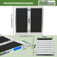 TRUTZHOLM Rollstuhlrampe 91 cm Traglast 272 kg Alu klappbar Antirutsch beschichtet Schwellenrampe