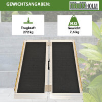 TRUTZHOLM Rollstuhlrampe 91 cm Traglast 272 kg Alu klappbar Antirutsch beschichtet Schwellenrampe