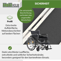 TRUTZHOLM Rollstuhlrampe 91 cm Traglast 272 kg Alu klappbar Antirutsch beschichtet Schwellenrampe