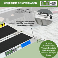 TRUTZHOLM Rollstuhlrampe 91 cm Traglast 272 kg Alu klappbar Antirutsch beschichtet Schwellenrampe