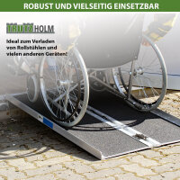 TRUTZHOLM Rollstuhlrampe 91 cm Traglast 272 kg Alu klappbar Antirutsch beschichtet Schwellenrampe