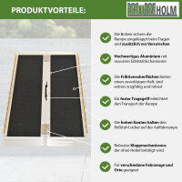 TRUTZHOLM Rollstuhlrampe 91 cm Traglast 272 kg Alu klappbar Antirutsch beschichtet Schwellenrampe