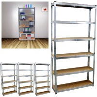 TRUTZHOLM Schwerlastregal 4er Set 200x100x30 cm verzinkt...