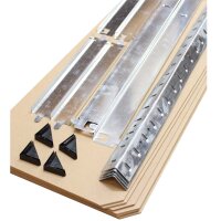 TRUTZHOLM Schwerlastregal 4er Set 200x100x30 cm verzinkt 900 kg mit 6 Böden