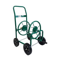 Schlauchwagen Basic 4 Räder 95,5 x 58 cm Stahl, für 50 m 3/4 Zoll Gartenschlauch grün