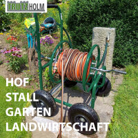 Schlauchwagen Premium 4 Vollgummiräder 92x57x78 cm Stahl, für 80 m Gartenschlauch 3/4" Anschluß grün