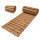 Holzpfad ausrollbar 250x43x2 cm rustikales Tannenholz Anti-Rutsch Oberfläche wetterfester Holzweg