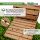 Holzpfad ausrollbar 250x43x2 cm rustikales Tannenholz Anti-Rutsch Oberfläche wetterfester Holzweg