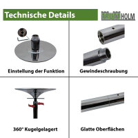 Pole Dance Tanzstange Profi 223 - 274 cm Ø 45 mm Tabledance Static & Spinning ohne Bohren