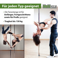 Pole Dance Tanzstange Profi 223 - 274 cm Ø 45 mm Tabledance Static & Spinning ohne Bohren